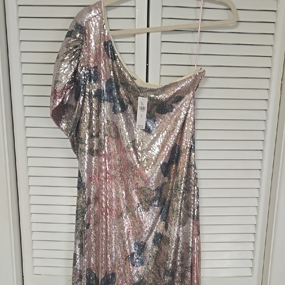Porridge Sequin One-Shoulder Dress